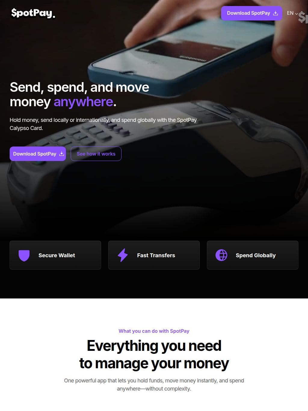 SpotPay タブレット表示