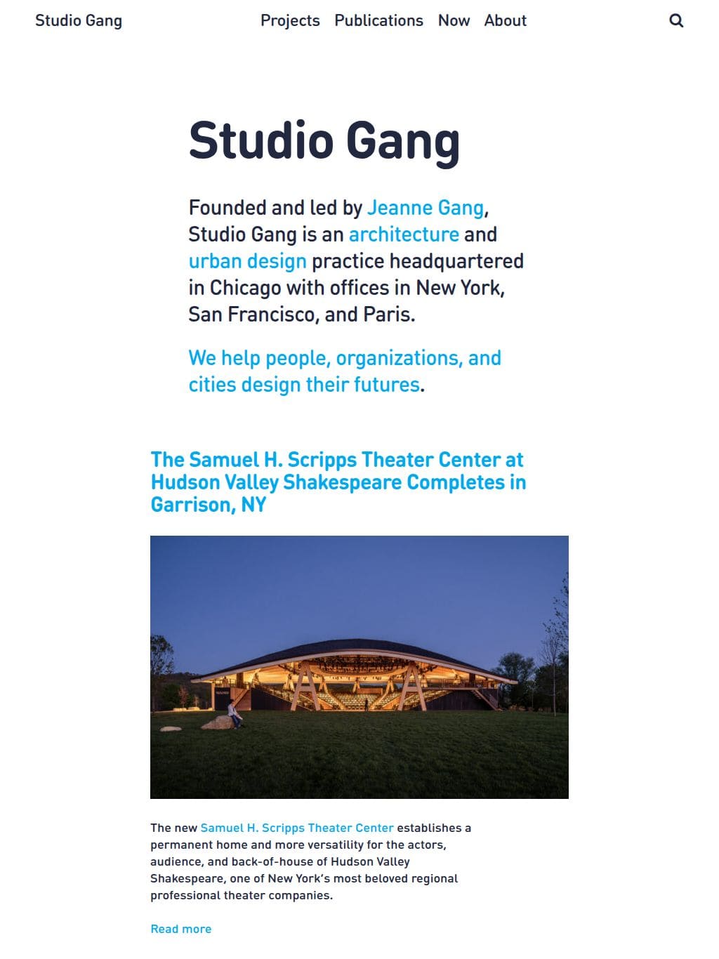 Studio Gang タブレット表示