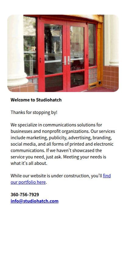 Studio Hatch スマホ表示