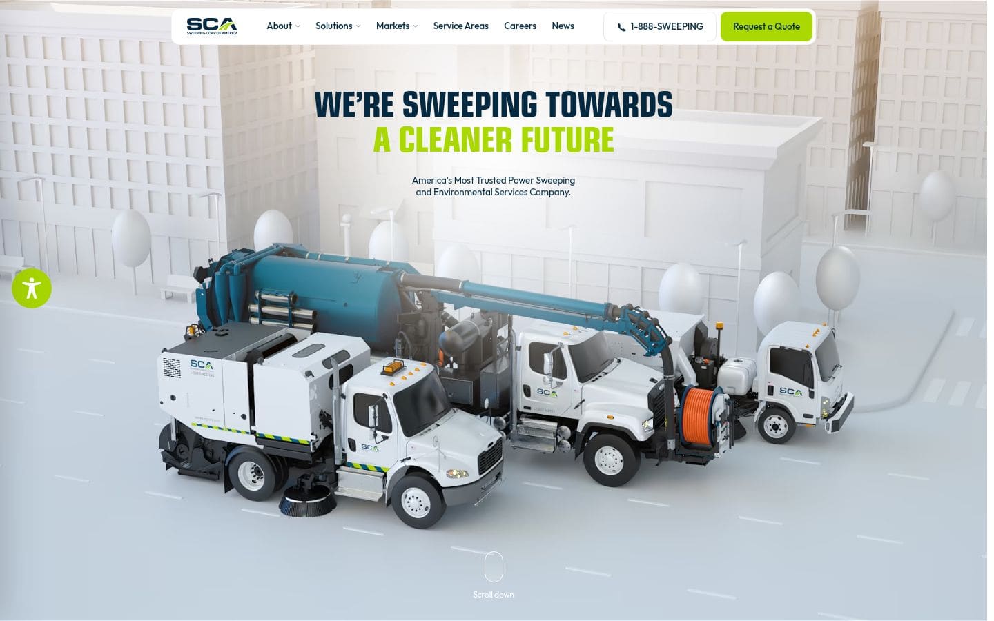Sweeping Corporation of America PC表示