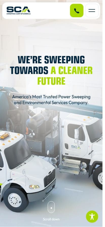 Sweeping Corporation of America スマホ表示