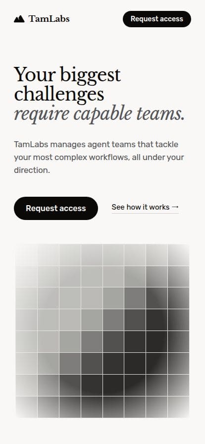 TamLabs スマホ表示