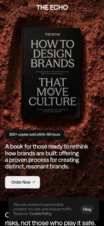 THE ECHO | How to Design Brands That Move Culture スマホ表示