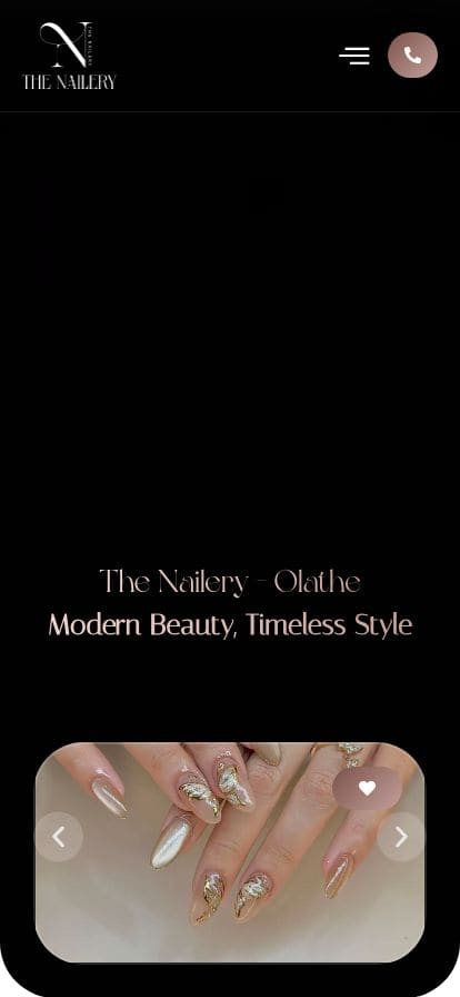 The Nailery スマホ表示