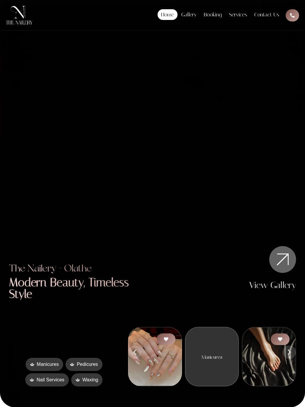The Nailery タブレット表示