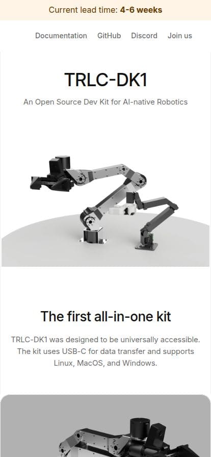 The Robot Learning Company スマホ表示