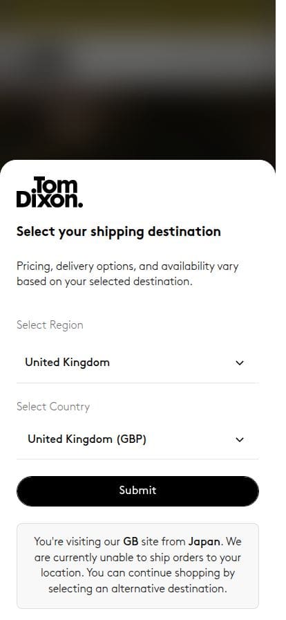 Tom Dixon スマホ表示