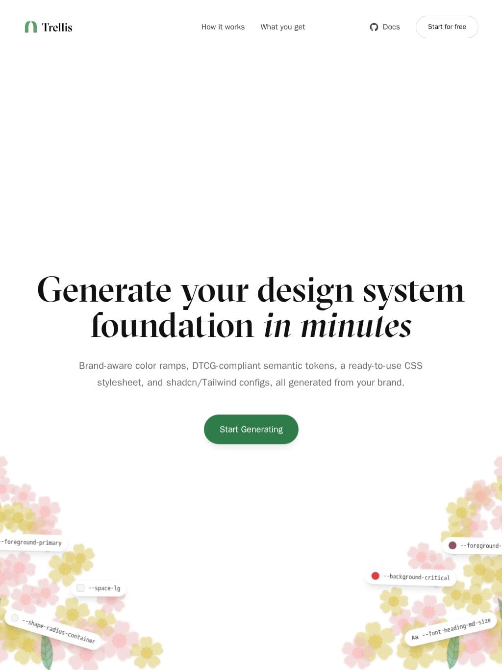 Trellis - Build a design system in 10 minutes タブレット表示