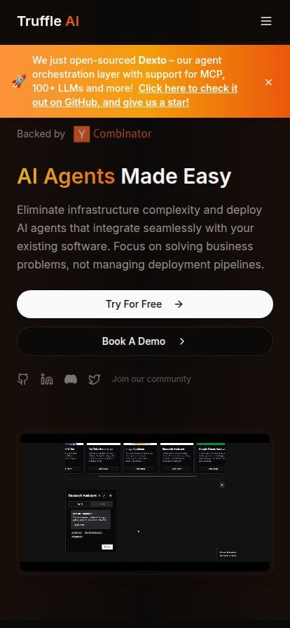 Truffle AI スマホ表示