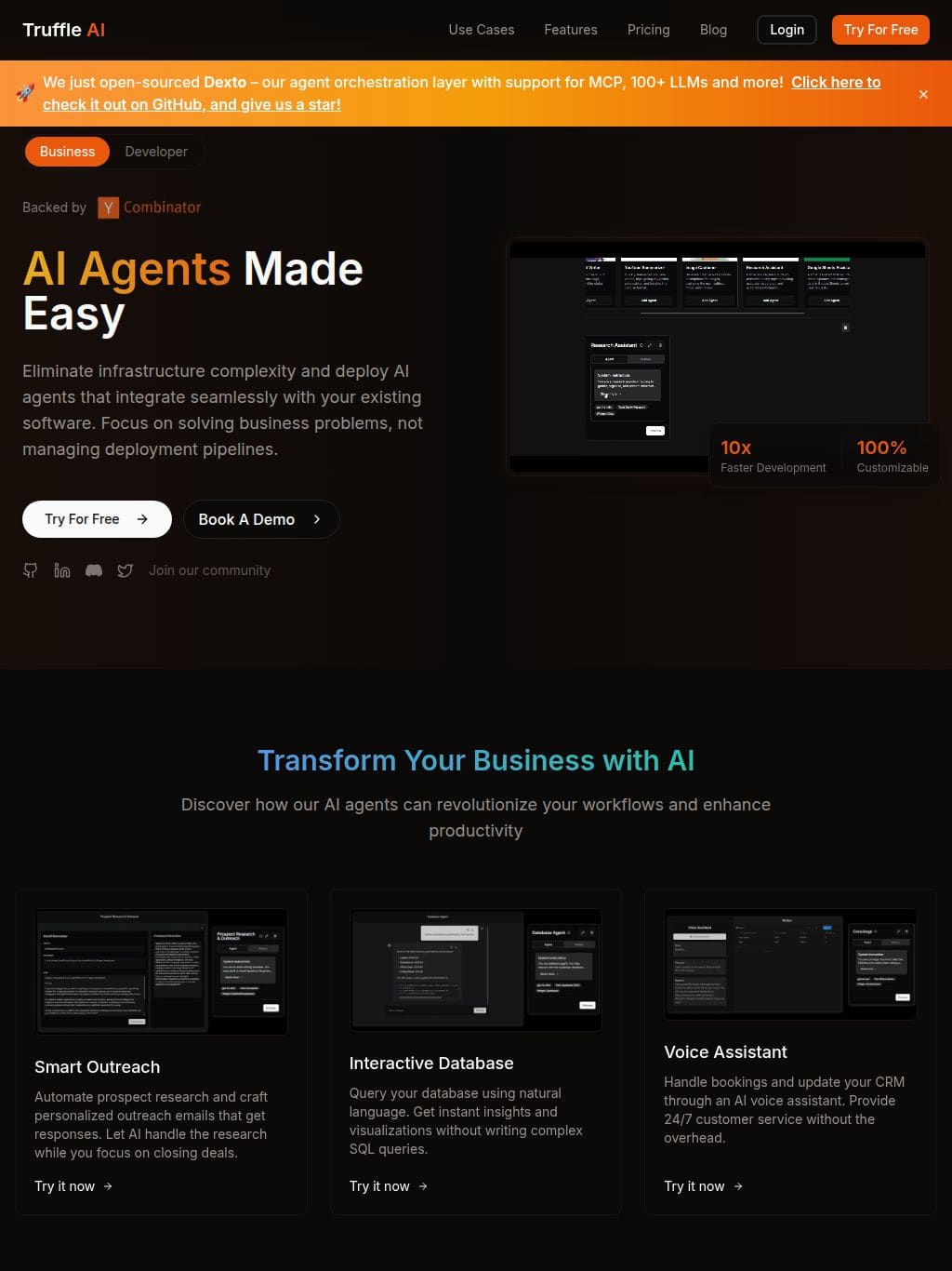 Truffle AI タブレット表示