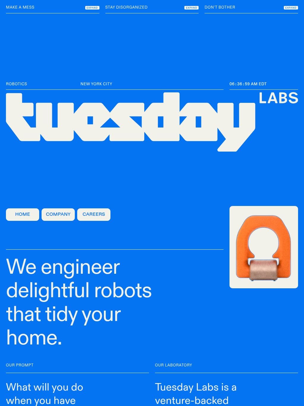 Tuesday Lab タブレット表示