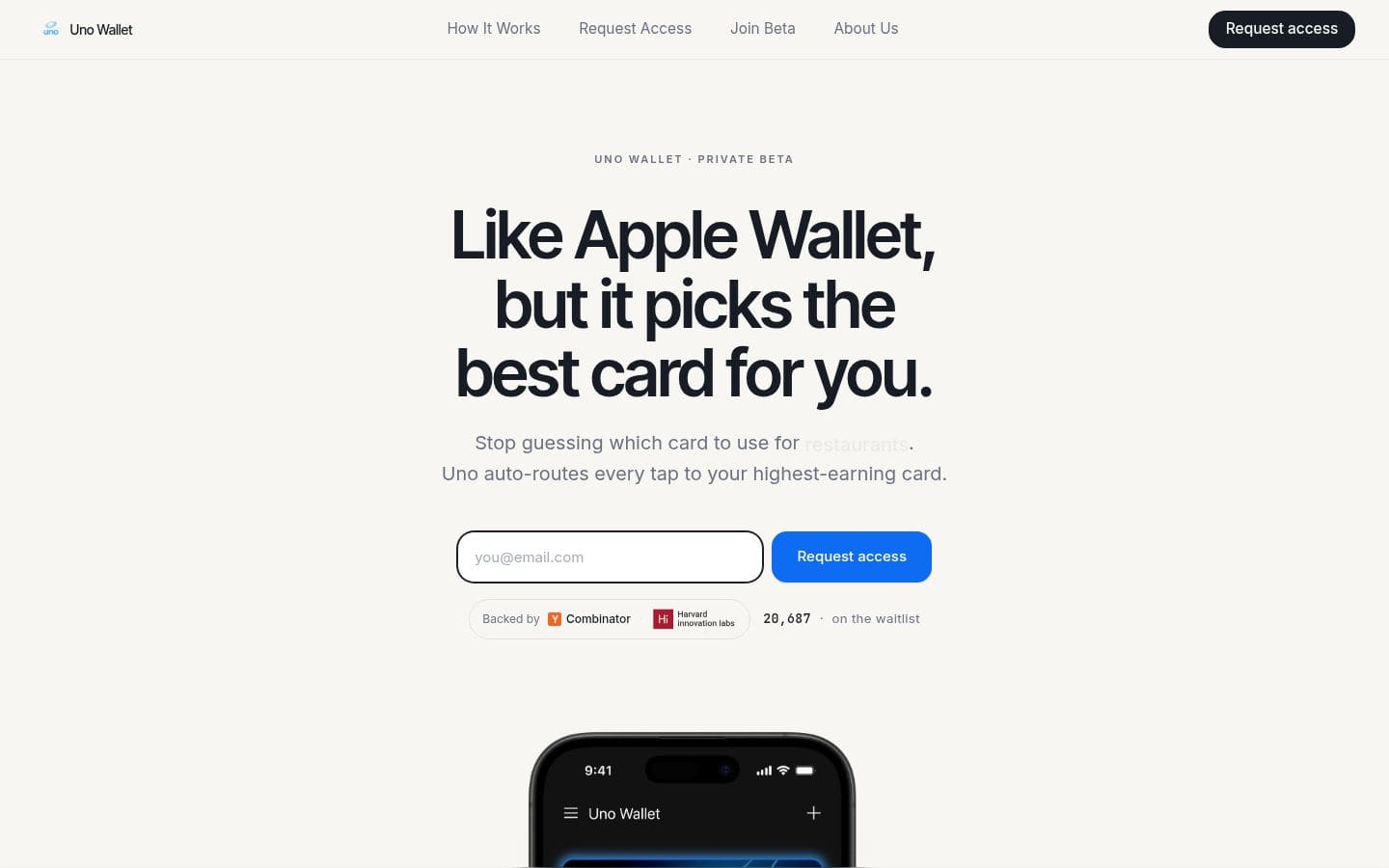 Uno Wallet PC表示