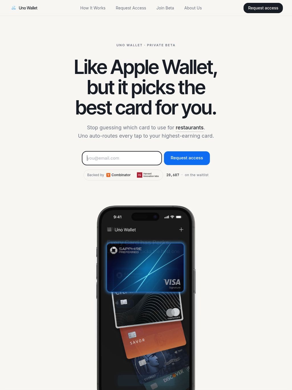 Uno Wallet タブレット表示