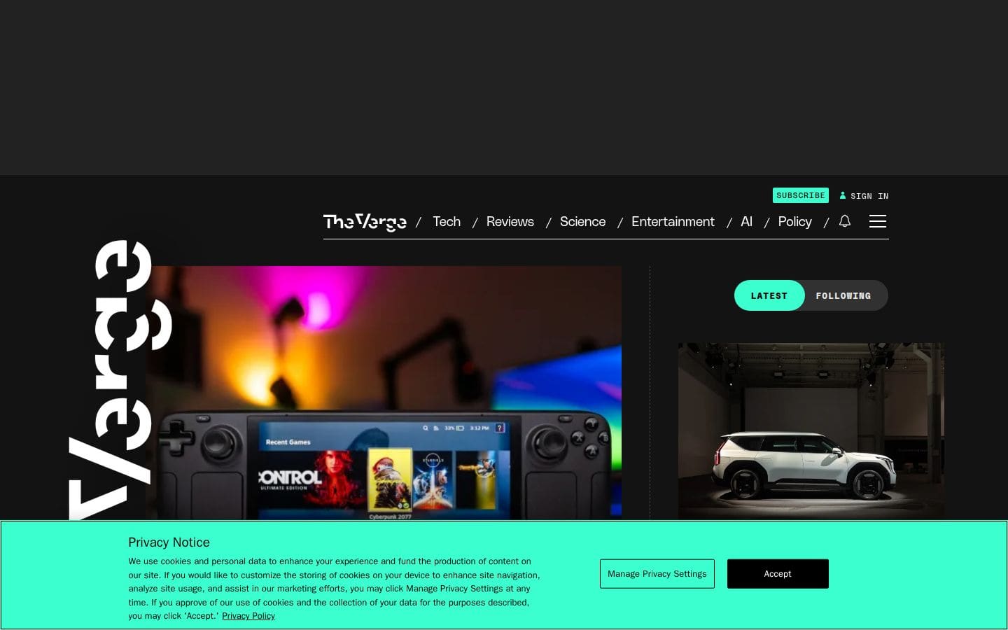 The Verge PC表示