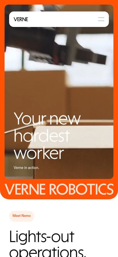 Verne Robotics スマホ表示