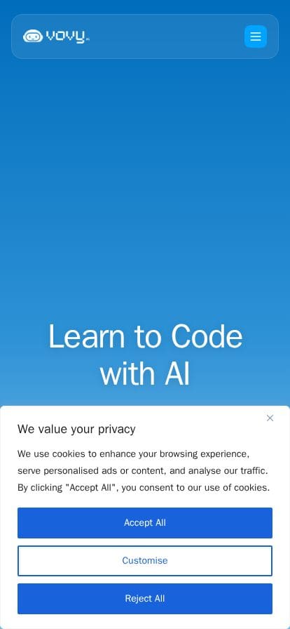 vovy.ai スマホ表示