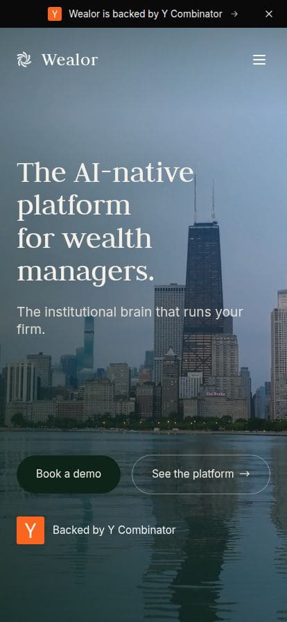 Wealor スマホ表示