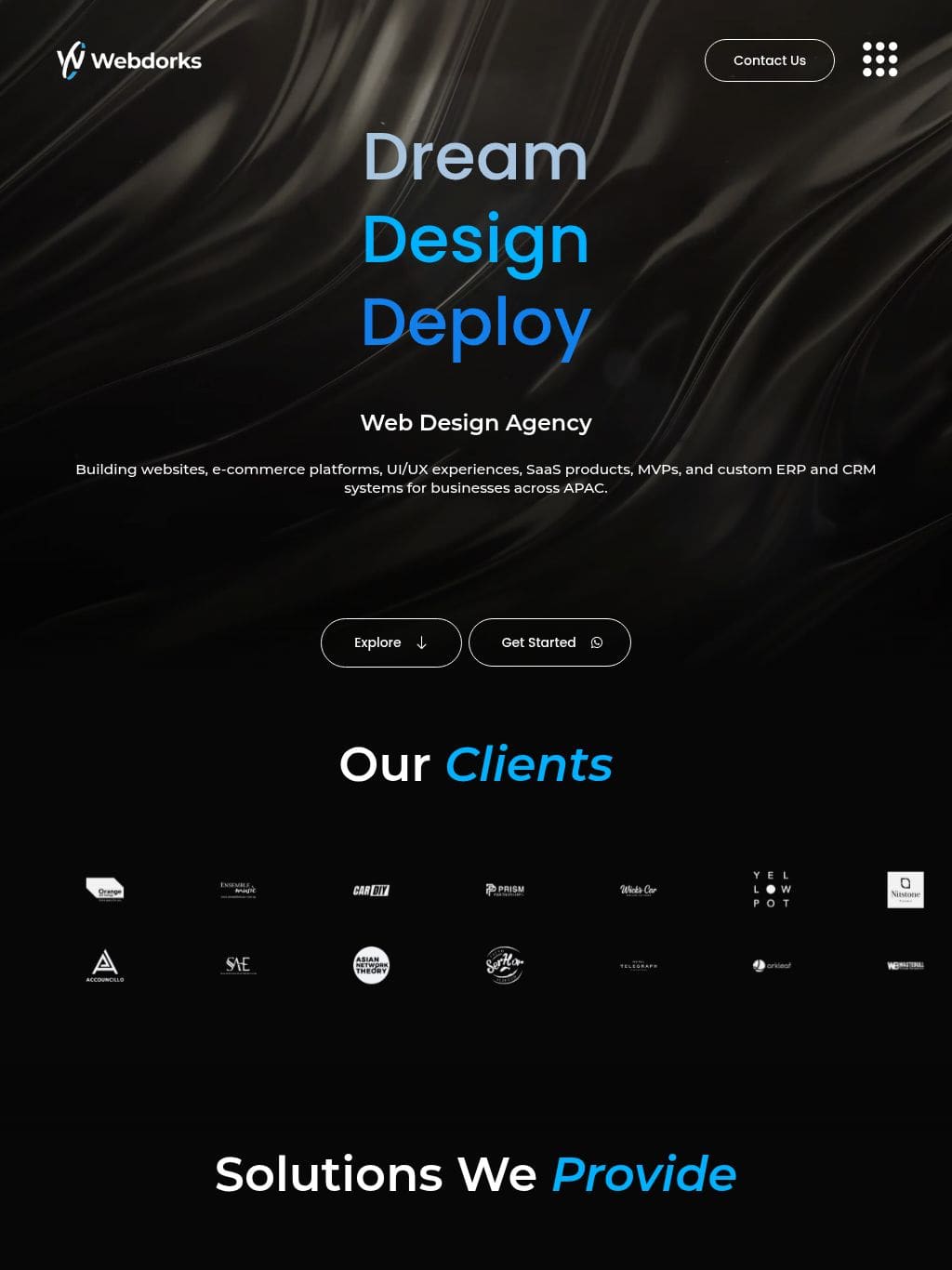 Dream, Design, Deploy タブレット表示