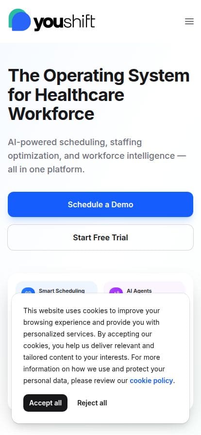 YouShift スマホ表示