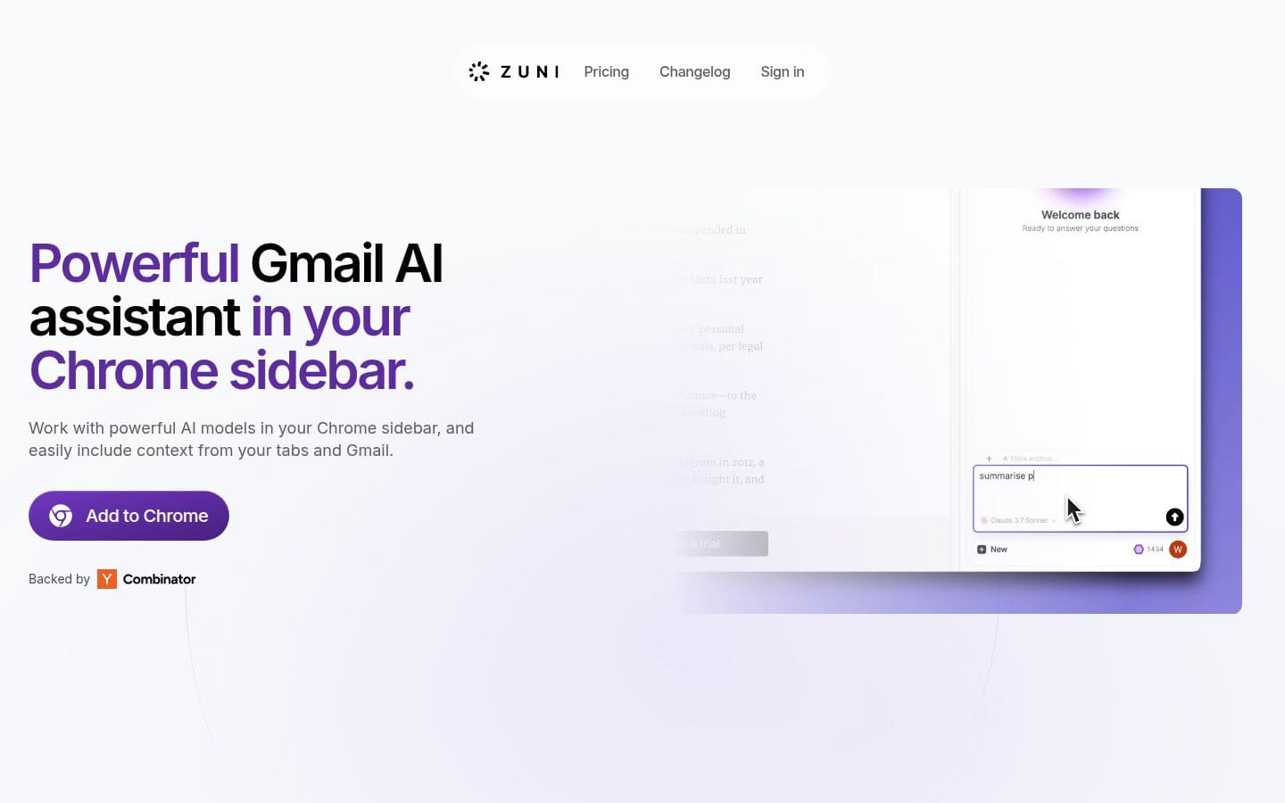 Zuni PC表示